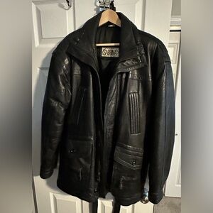 SABRINA- Heavy, warm men’s leather jacket.